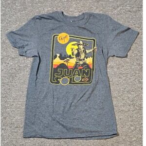 Juan Solo Graphic T-Shirt Tex Mex Novelty Short Sleeve Gray‎ S
